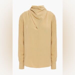 VINCE. Draped twill blouse